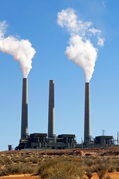 Coal power plant smoke