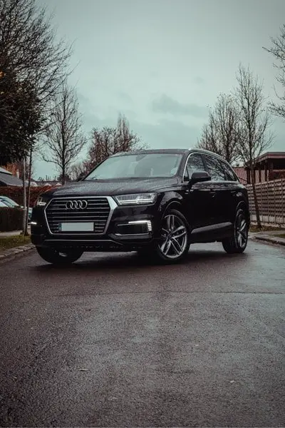 Black Audi Parked