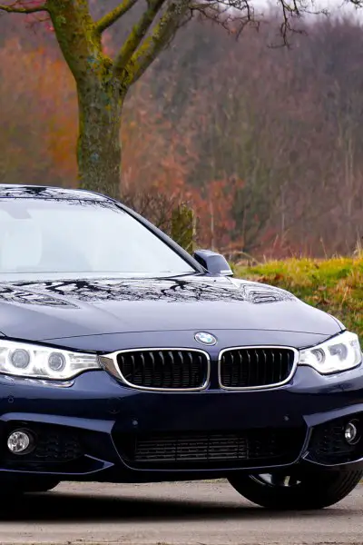Blue BMW Coupe