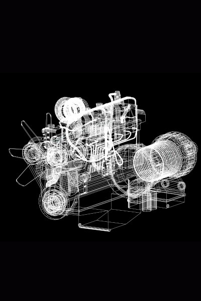 Car engine print