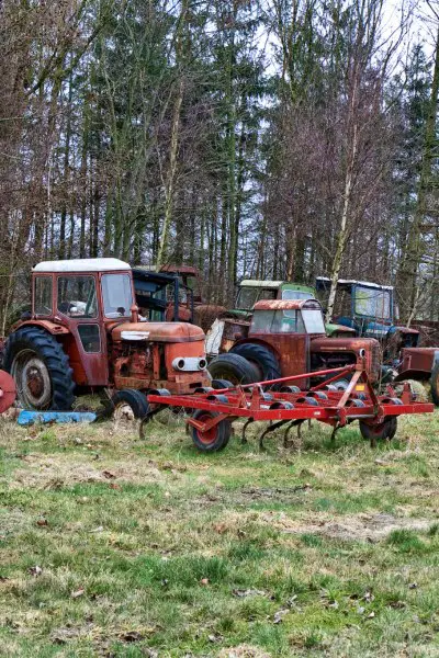 Old tractors scrap yard