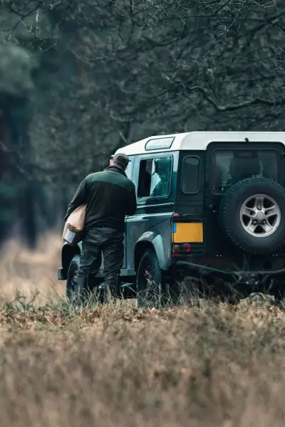 Ranger with jeep in field