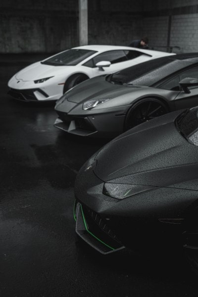 Lamborghini in the garage