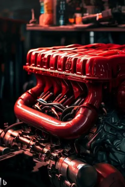 Red cummins engine